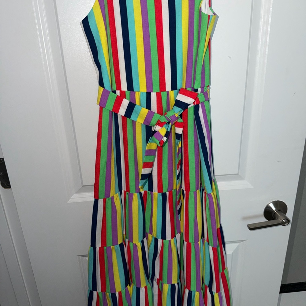 Zunie Multicolor Stripe Sleeveless Maxi Dress